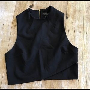 Topshop black crop top